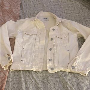 Old Navy Women's Off-White Jean Jacket